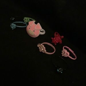 Little Girl Girls Rings for children kids jewelry lot ring lot 8 pieces